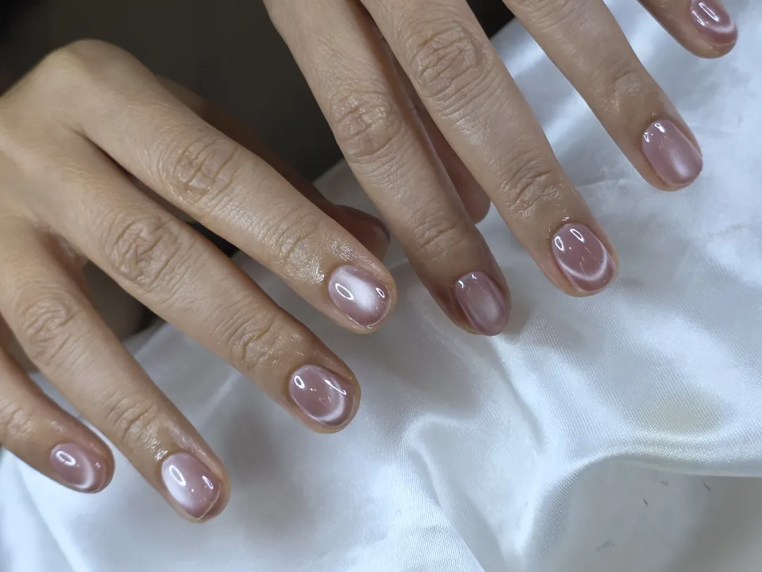 นู้ด สีพื้น ลายเล็บมือ นู้ด รหัส A345 ร้านทำเล็บนครพนม Nanny Nails