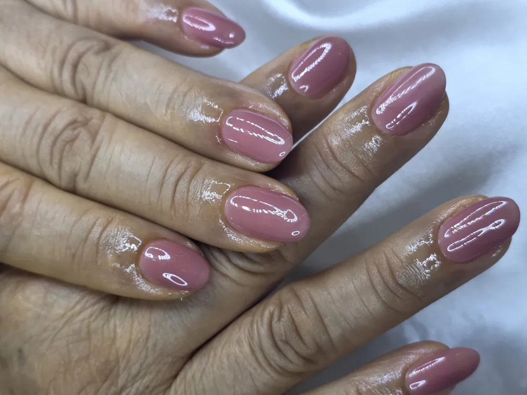 บานเย็น สีพื้น ลายเล็บมือ บานเย็น รหัส A346 ร้านทำเล็บนครพนม Nanny Nails
