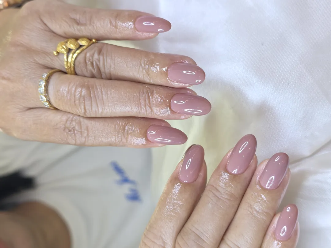 นู้ด เพ้นท์ลาย ลายเล็บมือ นู้ด รหัส A371 ร้านทำเล็บนครพนม Nanny Nails