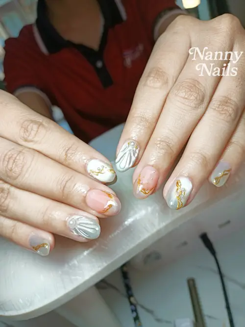 สวยหวานดุจเจ้าหญิง ต้องช่างที่ Nanny Nails รูปที่ 1 รหัส A136 ร้านทำเล็บนครพนม