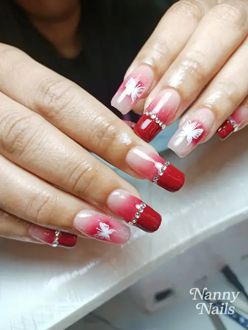 ออมเบรแดงไล่สีสุดปัง สวยสะกดทุกสายตา รหัส A186