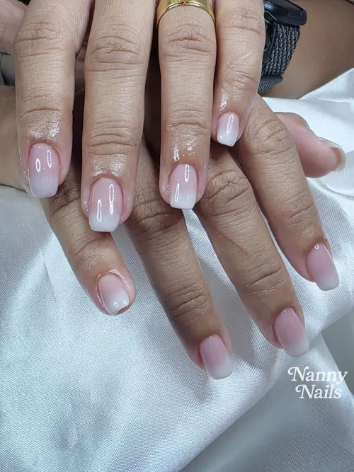 Baby Pink Ombre ปลายขาวไล่ชมพู ดูหวานสุดๆ รหัส A231