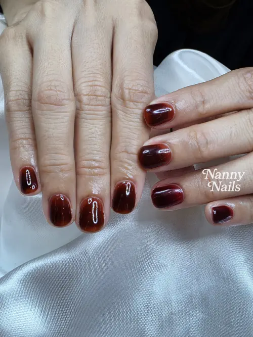 Burgundy สีไวน์แดงเข้ม คลาสสิกไม่มีเอาท์ รหัส A248