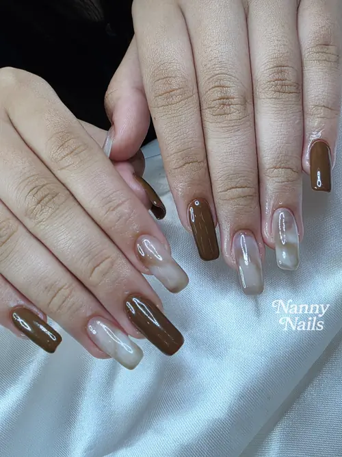 สีช็อกโกแลต + ลายหินอ่อน ดูมีสไตล์ รหัส A254