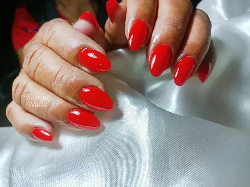 Red solid colour nails photo 2, code A27, Nanny Nails Nakhon Phanom