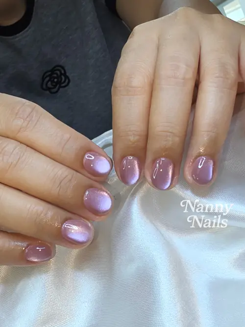 ม่วง Cat Eye สวยแบบที่ดูไม่เบื่อ รูปที่ 1 รหัส A291 ร้านทำเล็บนครพนม