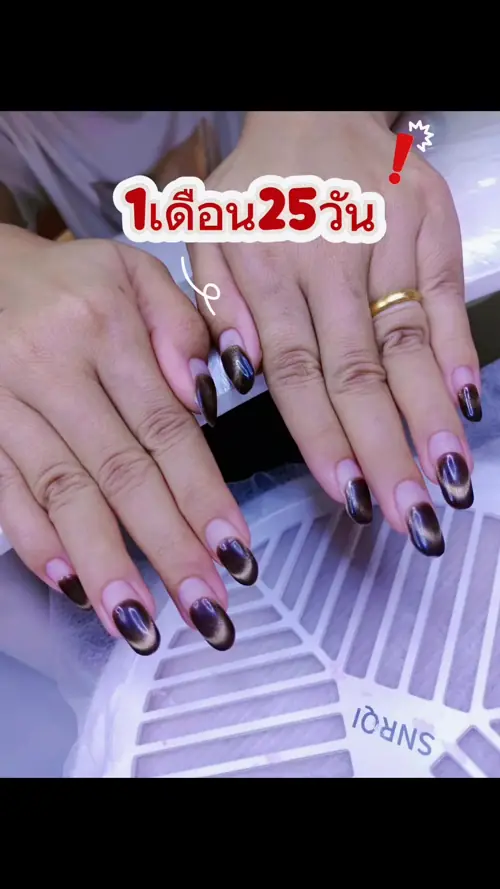 Cat Eye ดำ-น้ำตาล + Ombre เงางามหรูดูแพง 🐱✨ รหัส A398